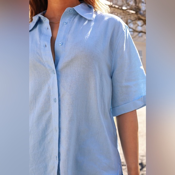 NWT InWear Linen Blend Ellie IW SS Shirt - Picture 8 of 9